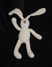 Peluche MOULIN ROTY doudou lapin beige un dimanche au bord de l'eau 19 Cm