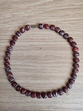 ANCIEN COLLIER VINTAGE VERRE ?PERLES NATURELLES ? (1)