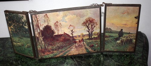 Ancien petit miroir - ancien, barbier