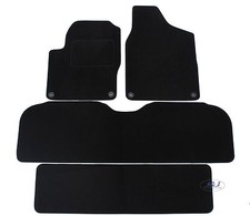 Tapis De Sol Velours Sur Mesure Pour Ford Galaxy 1995-2006 7-Places 6 pcs Noir