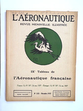 Dec. 1937 Booklet "L'Aeronautique" IX Tableau de l'Aeronautique francaise *