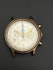 Montre chronographe vintage Yema VALJOUX 7733 36mm plaqué or à restaurer