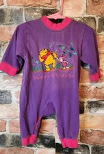 VINTAGE DISNEY STORE WINNIE THE POOH PIGLET ROMPER 6 M EMBROIDERED