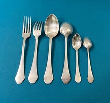 36 piece ERCUIS kitchenware model MEDICIS silver metal cutlery table ART DECO