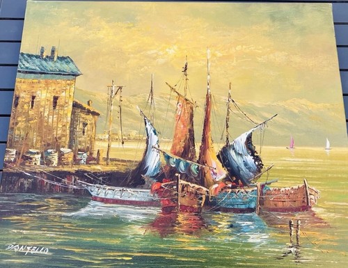 Tableau ancien huile - sur, toile
