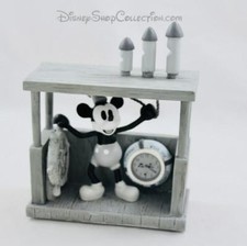 DISNEY Mickey Steamboat Willie Birthday Disney Resin 13cm Clock Figure