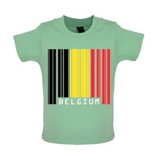 Belgique Code-Barres Style Drapeau - Bébé / Body - Bruxelles Belge Drapeaux