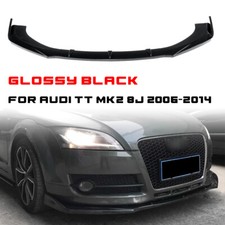 Spoiler Lèvre Lame Noir Brillant Jupe Pare-Choc Avant Pour Audi TT MK2 8J 06-14