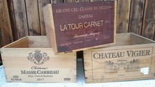EMPTY WINE BOXES FOR 6 BOTTLES CHATEAU TOUR NOTEBOOK, LOOKOUT, TILE MASS