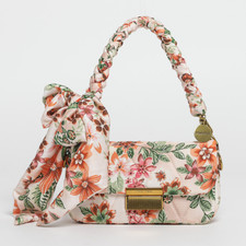 Sac À Main Matelassé En Fantaisie - Crème/Orange - Mimi Mua