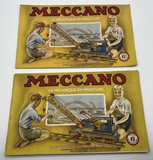 MECCANO Lot 2 Manuels d'instructions pour la boite 6/6A - 1950 - Bon état