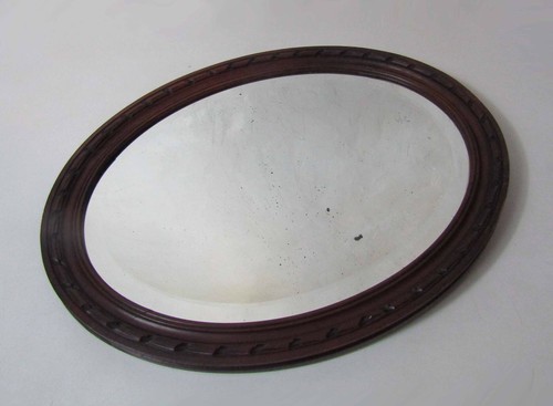 Grand miroir ovale biseauté - grand,