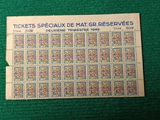 Feuille de Rationnement -