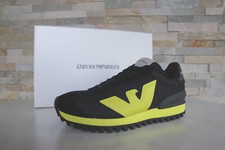 Emporio Armani Sneakers Taille 41 Royaume-Uni 7 Chaussure X4X583 Noir Neuf Ehem