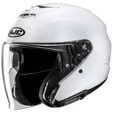 Casque jet HJC i31 Solid Pearl White casque moto scooter Pinlock-Ready...