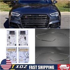 White DRL LED boards For Audi A3 S3 2017-2020 LED Headlight Light guide strip
