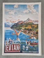 Affiche deco voyage Evian -