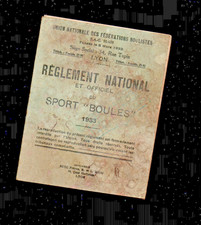 regulations ball game petanque federation bowlers 1933 lyon 25 pages