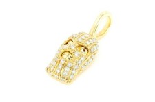Ski Mask  14k Gold and Diamond Pendant
