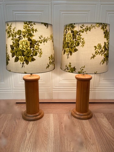 Paire grandes lampes pin - de,