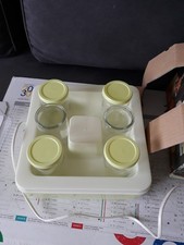 YAOURTIERE SEB AVEC BOÎTE 6 POTS ET 4 COUVERCLES VERTS N°8872