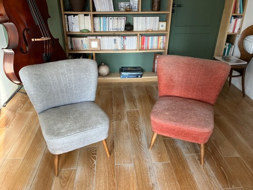 Paire fauteuils cocktail - fauteuils,