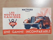 Matford 1938, les nouveaux camions V8 , brochure prospectus catalogue dépliant
