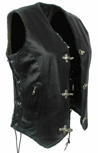 Femmes moto gilet cuir - moto, en