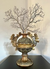 Vase ancien socle en bois