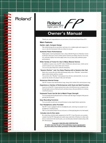 Roland 2 in 1 owners - fp-3,