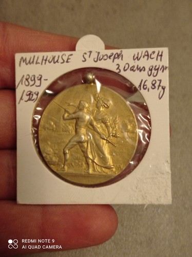 Médaille argent massif - médaille,