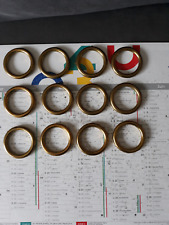 12 ANNEAUX POUR RIDEAUX METAL DORE