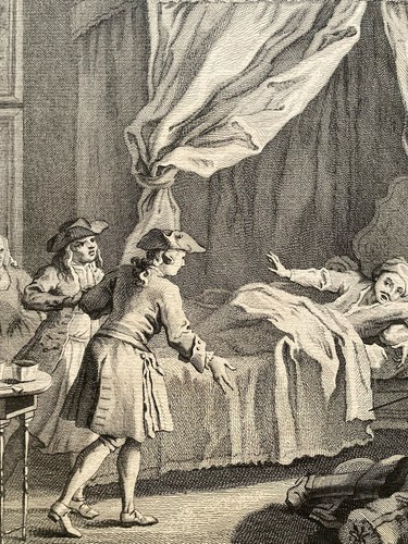 Gravure xviiie roman comique - gravure,