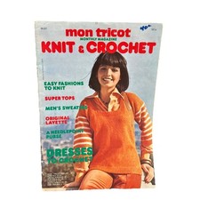 Mon Tricot Monthly Magazine Knit & Crochet Vintage 1976