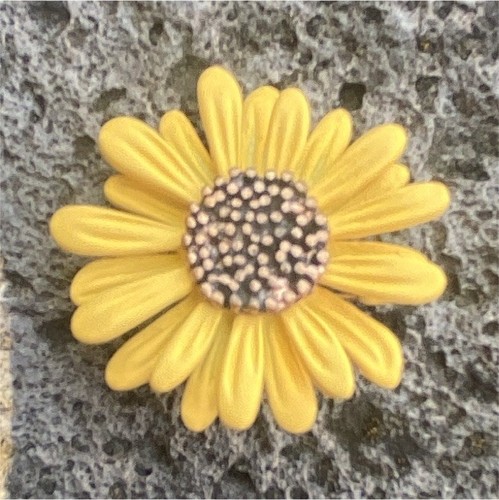Broche fleur marguerite - , jaune