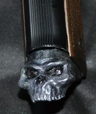 Fits Beretta 92FS magazine extension pearl skull on black plastic