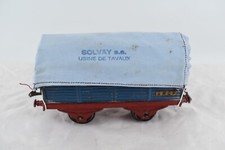 HORNBY WAGON BACHE SOLVAY SA FACTORY DE TAVAUX ECH 0 MECCANO FRANCE 2 AXLES
