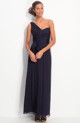 New amsale ruched one shoulder - amsale,