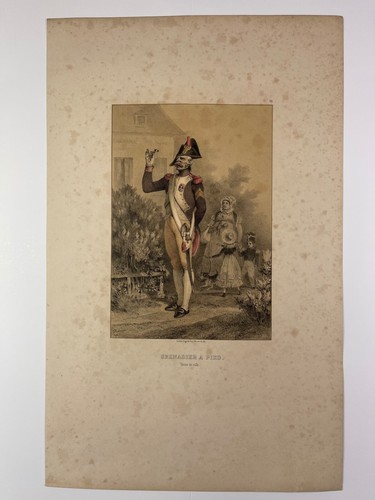Gravure rehaussée charlet - gravure,