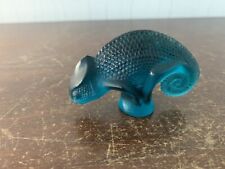 Lalique Crystal Turquoise Blue Chameleon
