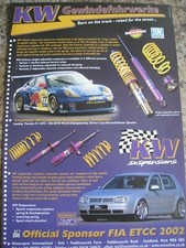 KW SUSPENSION SYSTEMS MADE IN GERMANY 2002 ADVERT APPROX A4 SIZE file 2