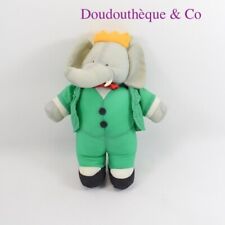 Babar BUCKINGHAM TOYS Vintage Green Parachute Canvas Plush 25cm