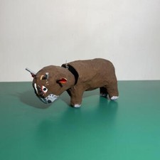 Ryukyu Papier Mache Bull Fighting Ushiashi Traditional Crafts Total length 18cm