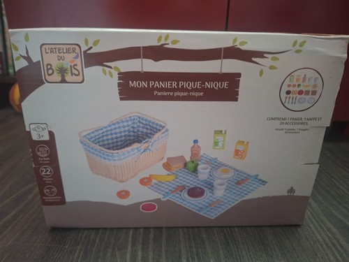 Panier pique nique bois - panier, en