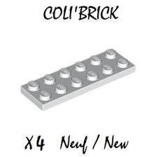 Lego 3795 - 4x Plaque / Plate 2x6 - Blanc White - NEUF NEW