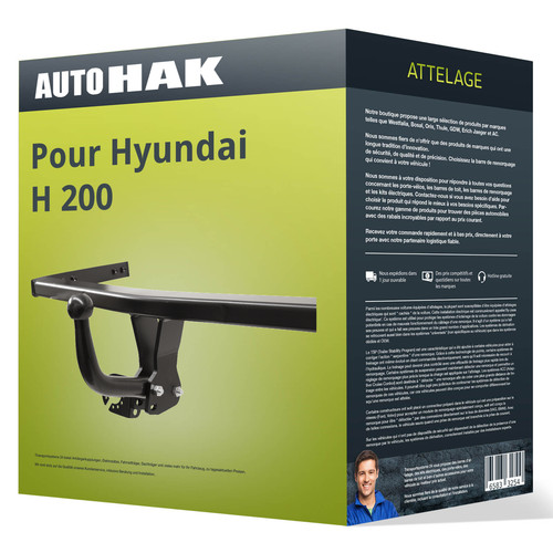 Attelage pour hyundai 200 - pour, h