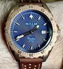 MALM Catalina Blue Guilloche Bronze Sellita SW200 43mm #047/270 warranty 1/2030