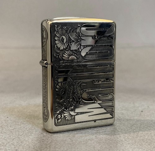Silver marlboro flowers zippo - flowers,