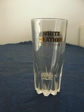OLD WHITE HEATHER SCOTCH WHISKY ADVERTISING GLASS VINTAGE BISTRO COLLECTION