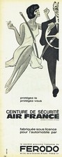 Advertising 089 1963 Ferodo seat belt Air France